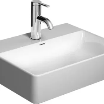Lavoar Duravit DuraSquare 45x35 cm  fara preaplin  cu capac ceramic pentru ventil inclus si finisaj suplimentar imagine