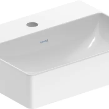 Lavoar Duravit DuraSquare 45x35 cm  fara preaplin  WonderGliss  cu capac ceramic pentru ventil inclus si finisaj suplimentar imagine