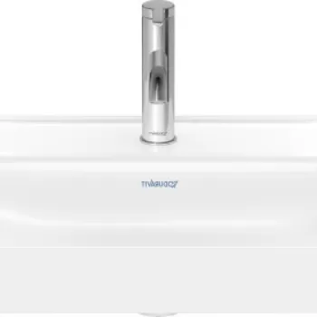 Lavoar Duravit DuraSquare 59x47cm WonderGliss fara preaplin montare pe blat cu capac ceramic pentru ventil inclus alb imagine