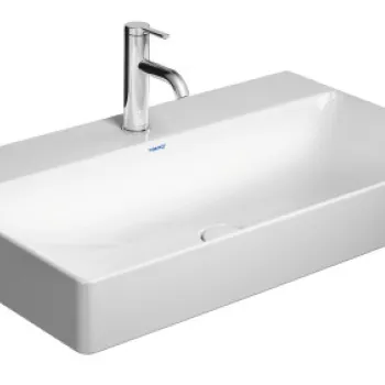 Lavoar Duravit DuraSquare 80x47 cm fara preaplin cu capac ceramic pentru ventil inclus si finisaj suplimentar imagine