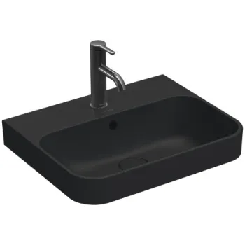 Lavoar Duravit Happy D.2 Plus 50x40cm montare pe mobilier Antracit Mat imagine