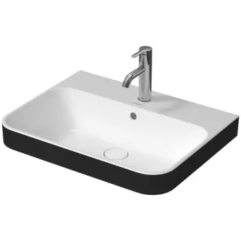 Lavoar Duravit Happy D.2 Plus 60x46cm montare pe mobilier alb-Antracit Mat imagine