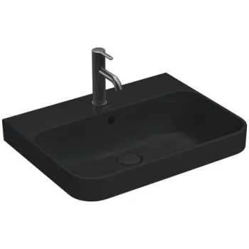 Lavoar Duravit Happy D.2 Plus 60x46cm montare pe mobilier Antracit Mat imagine