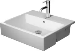 Lavoar Duravit Vero Air 55x47 montare in blat finisaj WonderGliss imagine