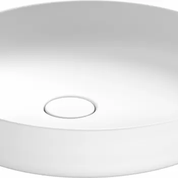 Lavoar Duravit Vitrium 46x46cm montare pe blat fara orificiu baterie fara preaplin alb satin mat imagine