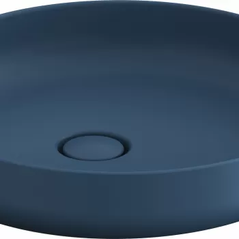 Lavoar Duravit Vitrium 46x46cm montare pe blat fara orificiu baterie fara preaplin albastru satin mat imagine