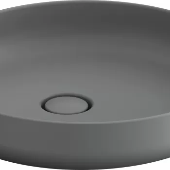 Lavoar Duravit Vitrium 46x46cm montare pe blat fara orificiu baterie fara preaplin gri satin mat imagine