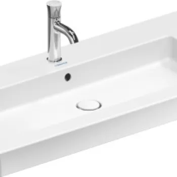 Lavoar Duravit White Tulip 105cm WonderGliss montare pe mobilier ventil ceramic alb imagine