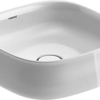 Lavoar Duravit Zencha 42x42cm montare pe blat fara orificiu baterie fara preaplin DuraCeram alb imagine
