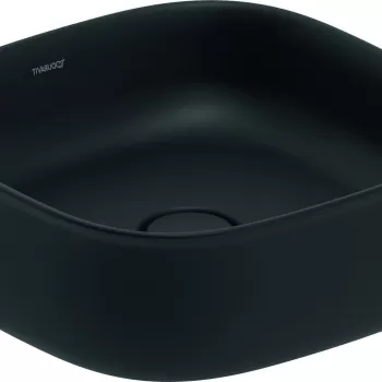 Lavoar Duravit Zencha 42x42cm montare pe blat fara orificiu baterie fara preaplin DuraCeram WonderGliss antracit mat imagine