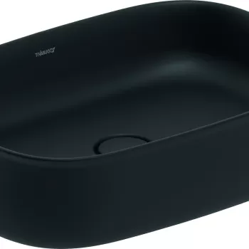 Lavoar Duravit Zencha 55x39cm montare pe blat fara orificiu baterie fara preaplin DuraCeram antracit mat imagine