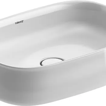 Lavoar Duravit Zencha 55x39cm montare pe blat fara orificiu baterie fara preaplin DuraCeram WonderGliss alb imagine