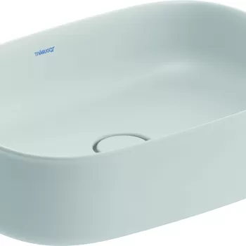 Lavoar Duravit Zencha 55x39cm montare pe blat fara orificiu baterie fara preaplin DuraCeram WonderGliss alb satin mat imagine