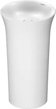 Lavoar freestanding Duravit White Tulip 50cm fara orificiu baterie fara preaplin ventil ceramic alb imagine