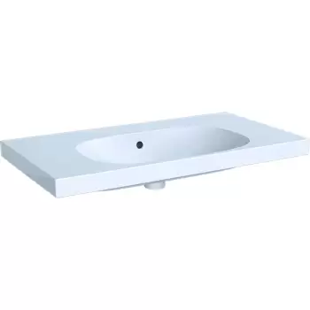 Lavoar Geberit Acanto 90x48.2cm fara orificiu baterie alb imagine