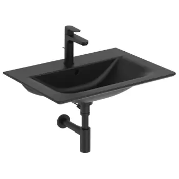 Lavoar Ideal Standard Connect Air 64x46cm montare pe mobilier negru mat imagine