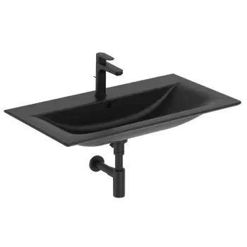 Lavoar Ideal Standard Connect Air 84x46cm montare pe mobilier negru mat imagine