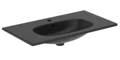 Lavoar Ideal Standard Tesi 82x45cm montare pe mobilier negru mat imagine