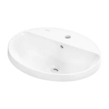 Lavoar oval Hansgrohe Xuniva D cu montare pe blat  55x40cm  alb imagine