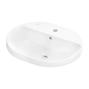 Lavoar oval Hansgrohe Xuniva U cu montare pe blat  55x40cm  alb imagine