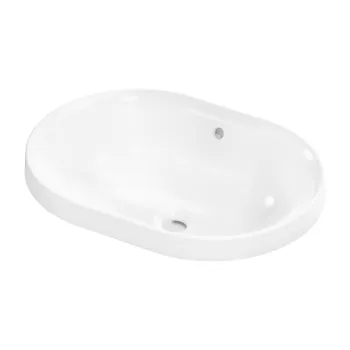 Lavoar oval Hansgrohe Xuniva U cu montare pe blat  55x40cm  fara orificiu baterie  alb imagine