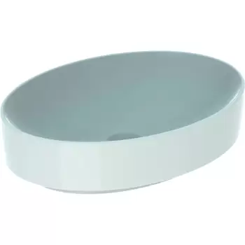 Lavoar oval tip bol Geberit VariForm 55x40cm fara orificiu baterie fara preaplin alb imagine