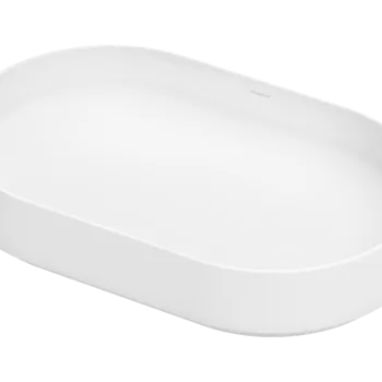 Lavoar oval tip bol Hansgrohe Xuniva Evo S 65x40cm  fara orificiu baterie  fara preaplin  alb mat imagine