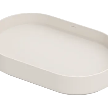 Lavoar oval tip bol Hansgrohe Xuniva Evo S 65x40cm  fara orificiu baterie  fara preaplin  bej mat imagine