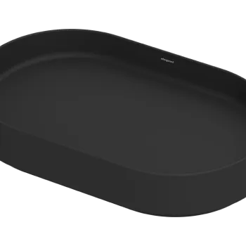 Lavoar oval tip bol Hansgrohe Xuniva Evo S 65x40cm  fara orificiu baterie  fara preaplin  negru mat imagine