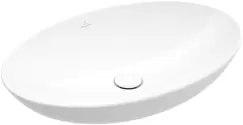 Lavoar oval tip bol Villeroy&Boch Loop&Friends 62x42cm cu preaplin material TitanCeram montare pe blat imagine
