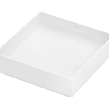 Lavoar patrat tip bol Hansgrohe Xuniva Evo S 40x40cm  fara orificiu baterie  fara preaplin  alb mat imagine