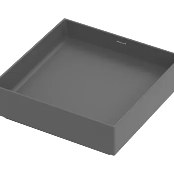 Lavoar patrat tip bol Hansgrohe Xuniva Evo S 40x40cm  fara orificiu baterie  fara preaplin  gri mat imagine