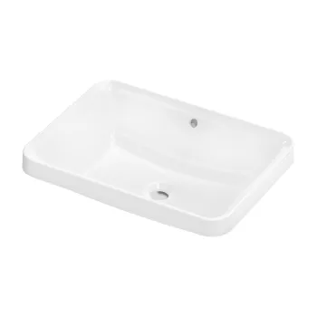 Lavoar rectangular Hansgrohe Xuniva Q cu montare pe blat  55x40cm  fara orificiu baterie  alb imagine