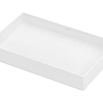 Lavoar rectangular tip bol Hansgrohe Xuniva Evo S 65x40cm  fara orificiu baterie  fara preaplin  alb mat imagine