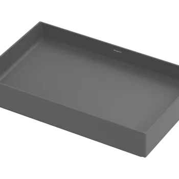 Lavoar rectangular tip bol Hansgrohe Xuniva Evo S 65x40cm  fara orificiu baterie  fara preaplin  gri mat imagine