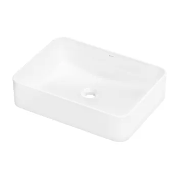 Lavoar rectangular tip bol Hansgrohe Xuniva Q 55x40cm  fara orificiu baterie  fara preaplin  alb imagine