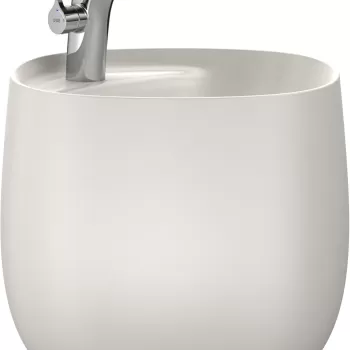 Lavoar Roca Beyond 460x470x380mm cu semipedestal integrat bej imagine