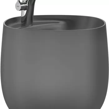 Lavoar Roca Beyond 460x470x380mm cu semipedestal integrat negru imagine