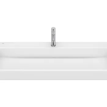 Lavoar Roca Tura 100x43cm fara orificiu preaplin alb mat imagine