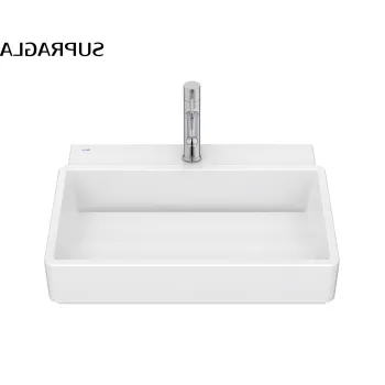 Lavoar Roca Tura 55x43cm fara orificiu preaplin alb Supraglaze imagine