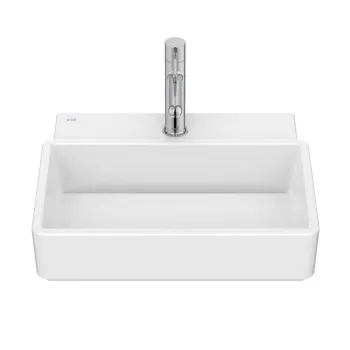 Lavoar Roca Tura Compact 45x36cm fara orificiu preaplin alb imagine