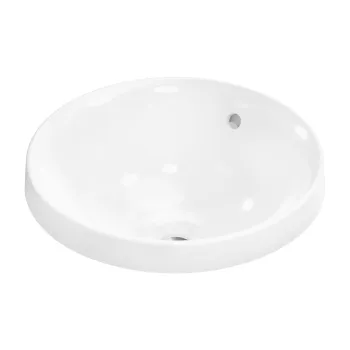 Lavoar rotund Hansgrohe Xuniva S cu montare pe blat  40cm  fara orificiu baterie  alb imagine