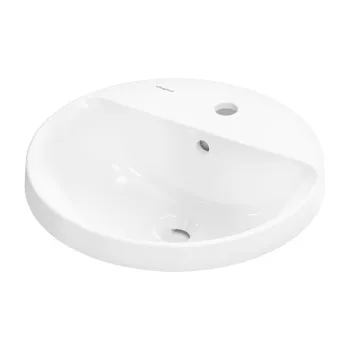 Lavoar rotund Hansgrohe Xuniva S cu montare pe blat  d 45cm  alb imagine