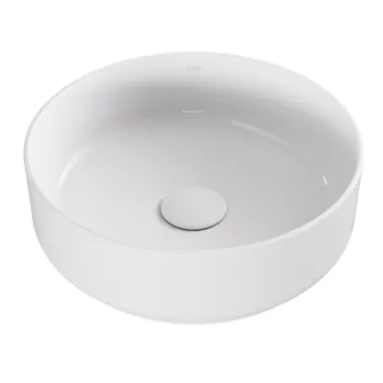 Lavoar tip bol Besco Clea Cera-Line d 34.5cm  fara orificiu baterie  fara preaplin  alb imagine