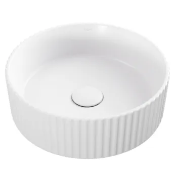 Lavoar tip bol Besco Clea Ryfle Cera-Line d 36cm  fara orificiu baterie  fara preaplin  alb imagine