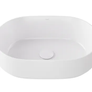 Lavoar tip bol Besco Lova Cera-Line 46x31cm  fara orificiu baterie  fara preaplin  alb imagine