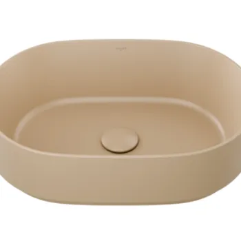 Lavoar tip bol Besco Lova Cera-Line 46x31cm  fara orificiu baterie  fara preaplin  mokka mat imagine