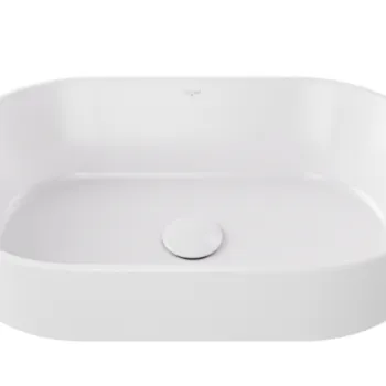 Lavoar tip bol Besco Lova Cera-Line 53x31.5cm  fara orificiu baterie  fara preaplin  alb imagine