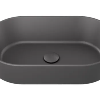 Lavoar tip bol Besco Lova Cera-Line 53x31.5cm  fara orificiu baterie  fara preaplin  gri mat imagine