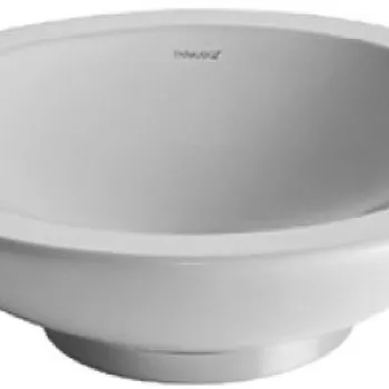 Lavoar tip bol Duravit Bagnella 40cm  fara orificiu baterie  fara preaplin  montare pe blat imagine